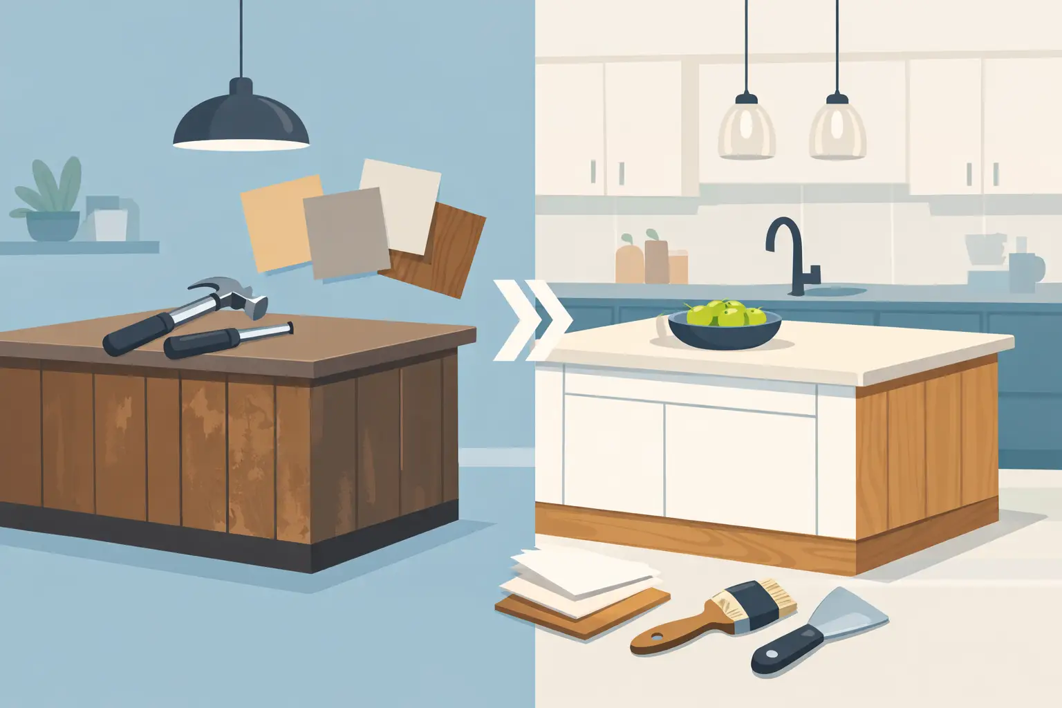How to Reface a Kitchen Island for a Fresh Look