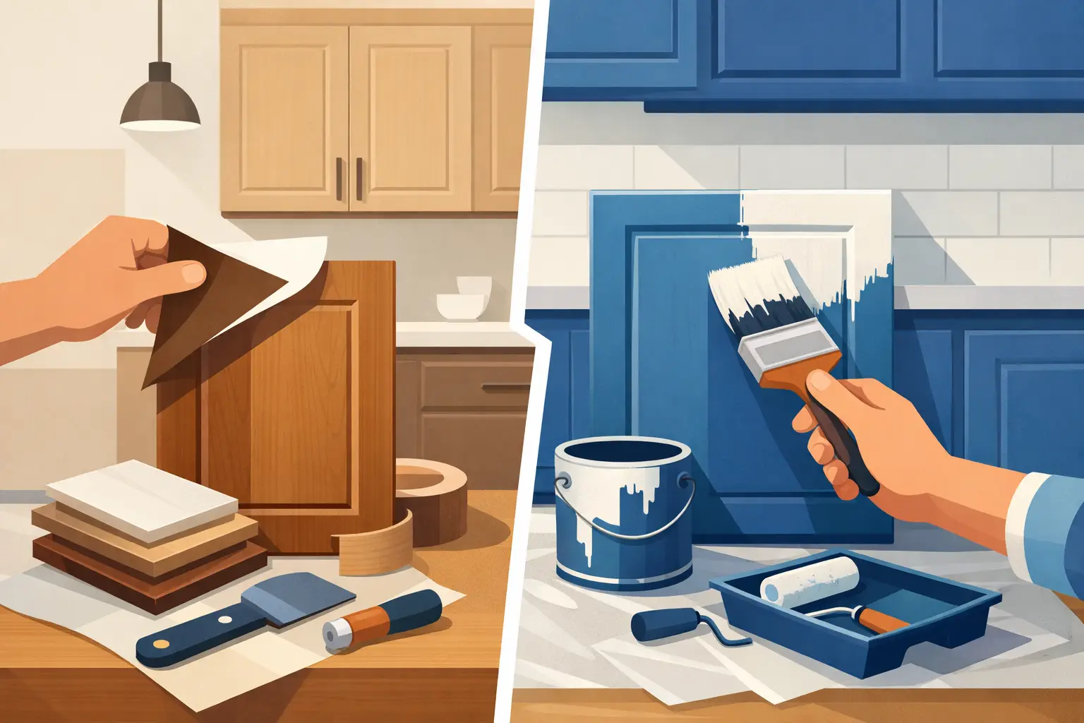 What Is Cabinet Refacing vs Painting?